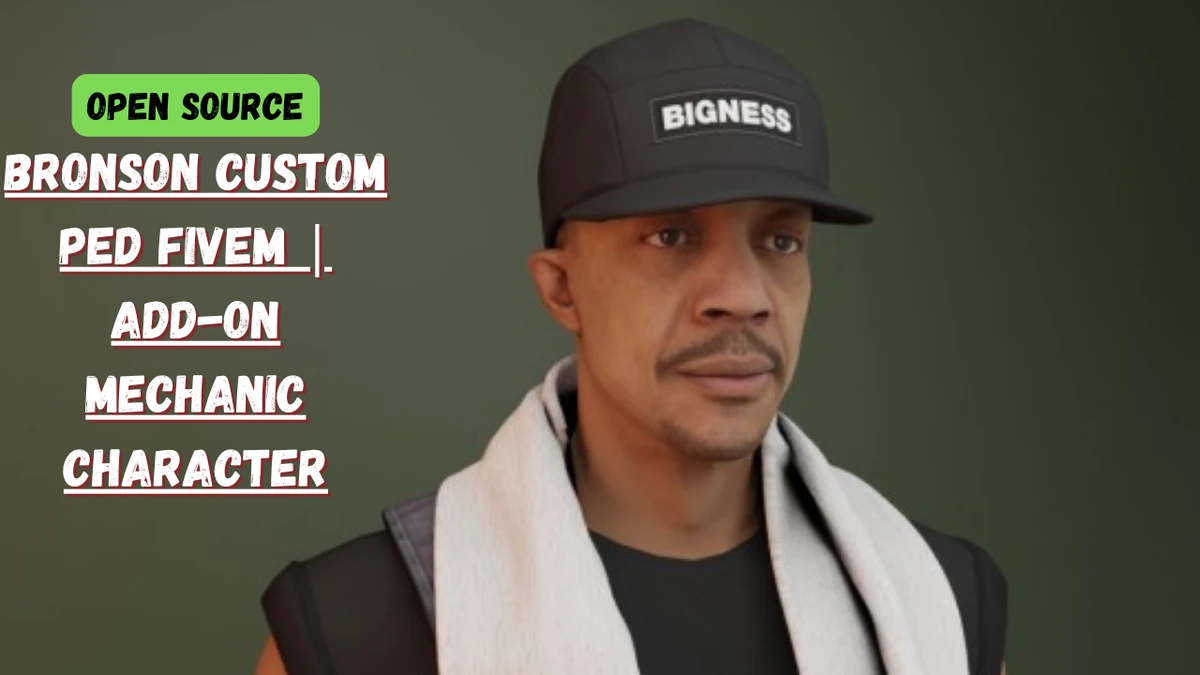 Bronson Custom Ped FiveM | Add-On Mechanic Character